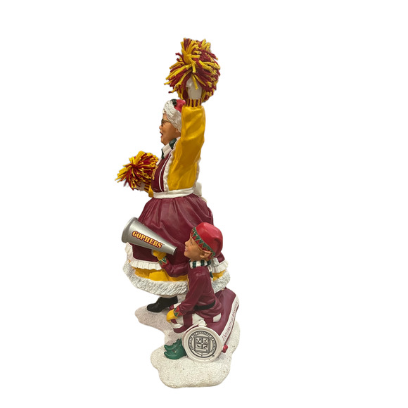 University Minnesota Gophers Danbury Mint Mrs Claus Cheerleader Figurine‎ 9" - Picture 2 of 5